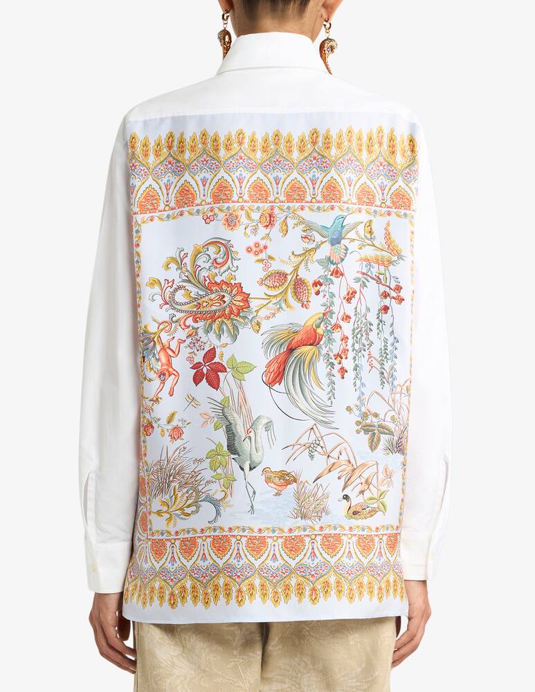 rinascente ETRO Cotton shirt with silk insert on the back