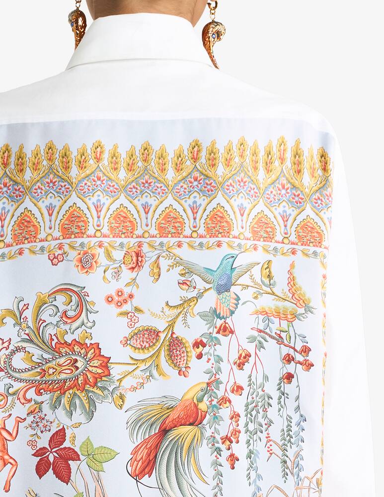 rinascente ETRO Cotton shirt with silk insert on the back