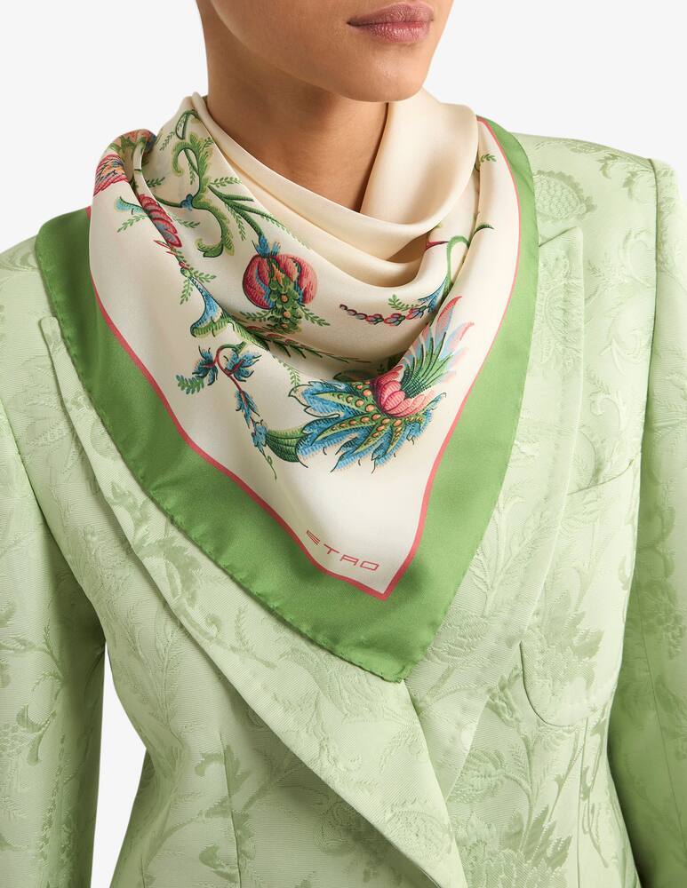 rinascente ETRO Silk scarf with circular floral motif