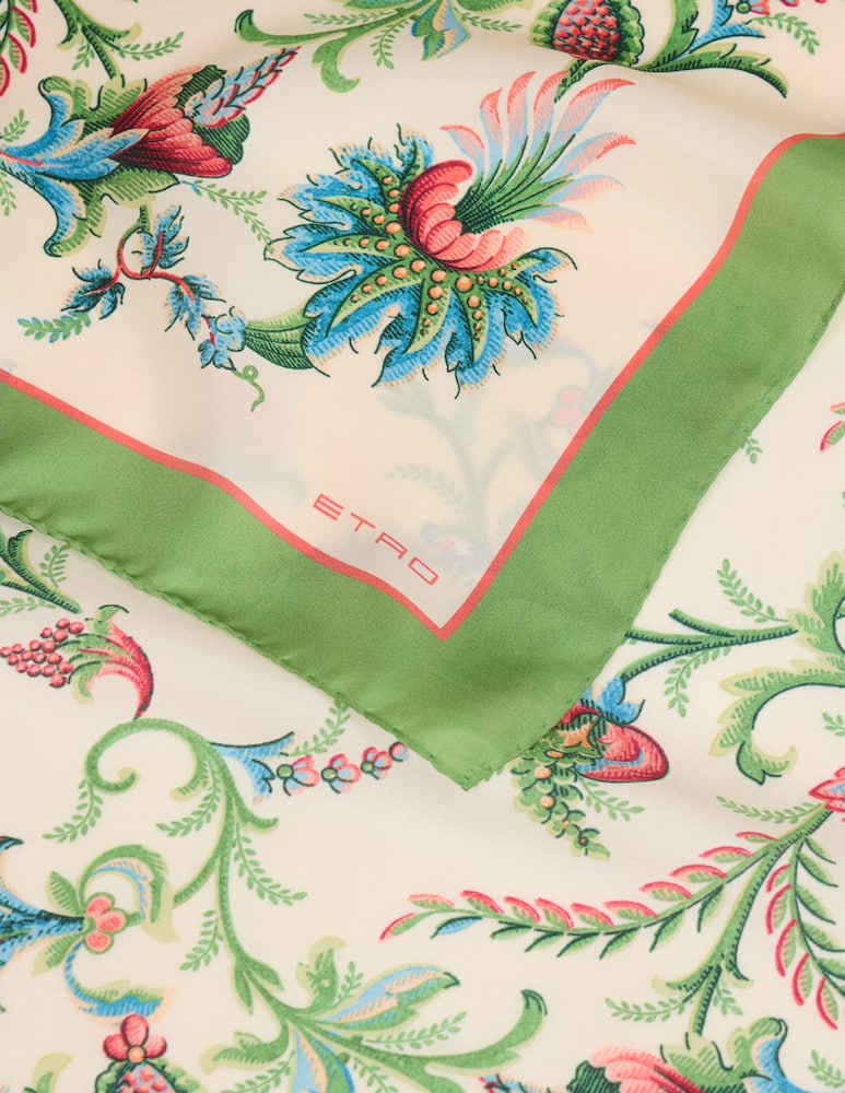 rinascente ETRO Silk scarf with circular floral motif