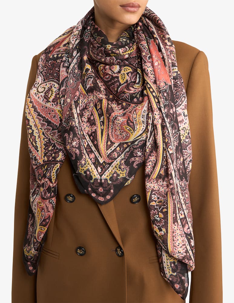 ETRO Modal shawl with floral paisley motif - picture 2 ETRO Modal shawl with floral paisley motif - picture 2