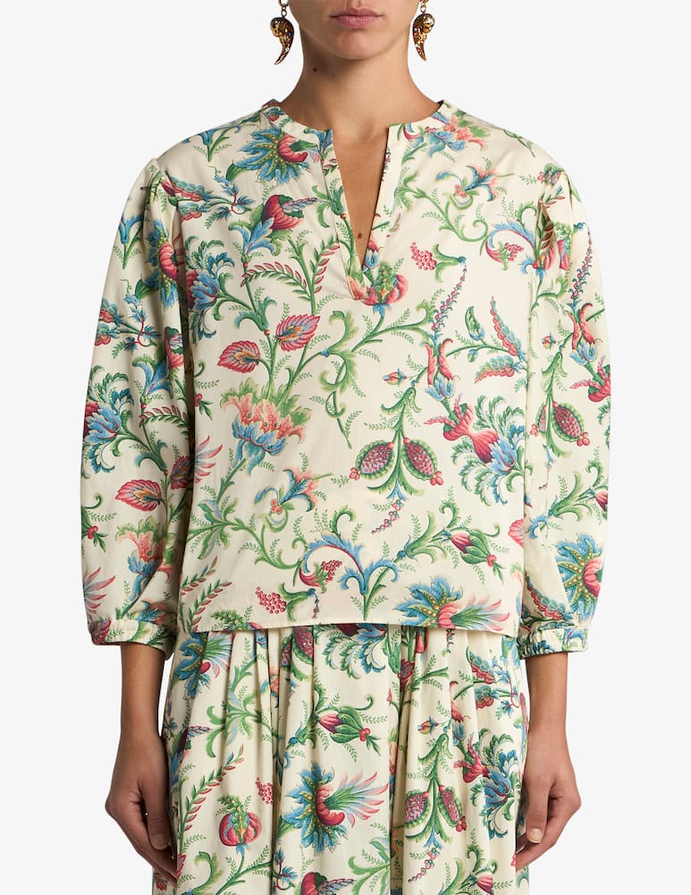 rinascente ETRO Cotton blouse with floral motif