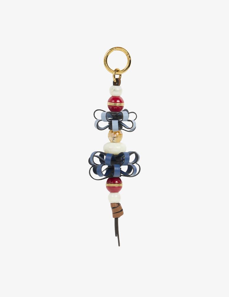 rinascente ETRO Leather charm with flowers and marbles