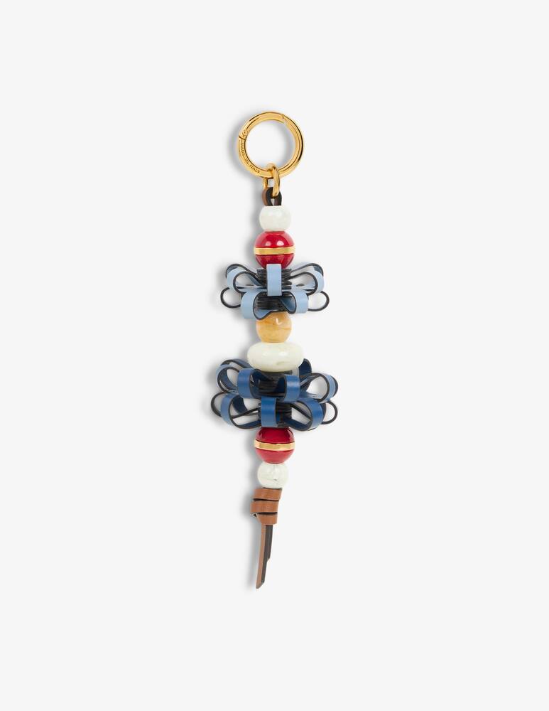 rinascente ETRO Leather charm with flowers and marbles