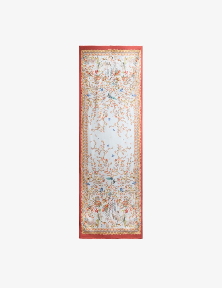 rinascente ETRO Silk scarf with flora and fauna motif