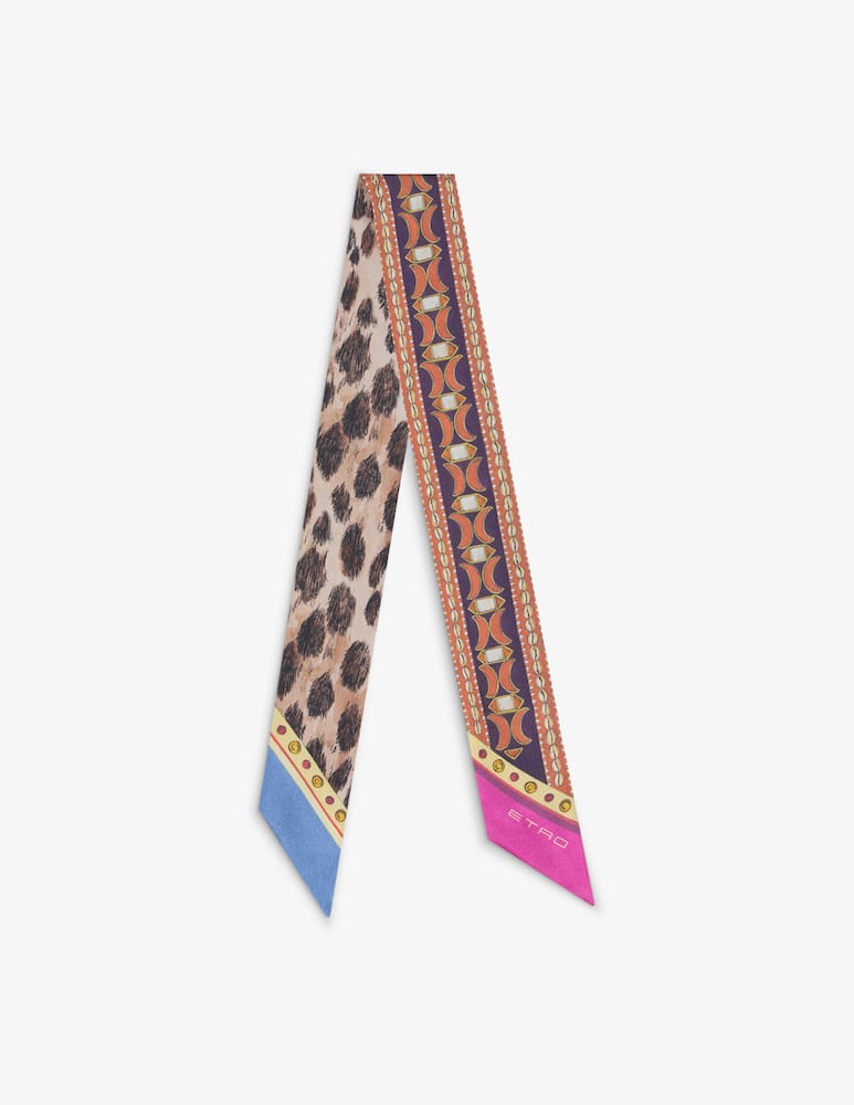 rinascente ETRO Paisleyna in seta con motivo animalier e geometrico
