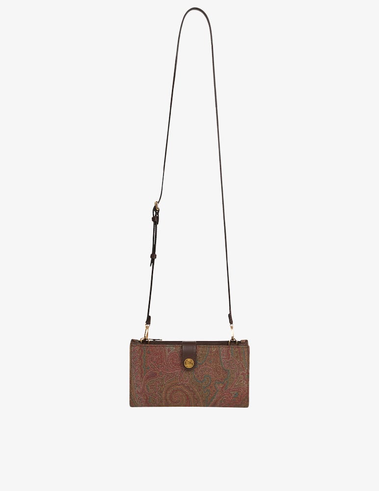ETRO Etro essential Arnica wallet with shoulder strap - picture 1 ETRO Etro essential Arnica wallet with shoulder strap - picture 1