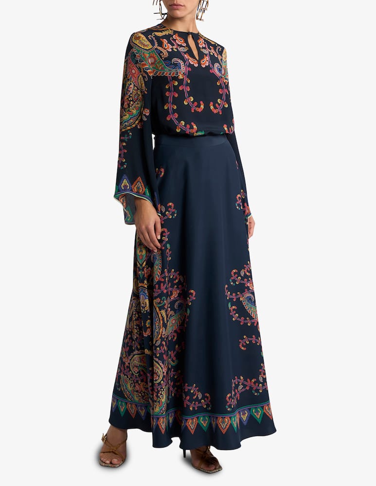 rinascente ETRO Silk blouse with placed floral paisley print