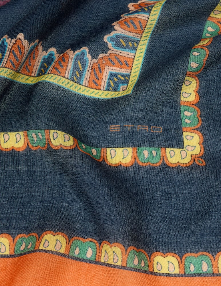 rinascente ETRO Scialle in misto cashmere con motivo paisley floreale