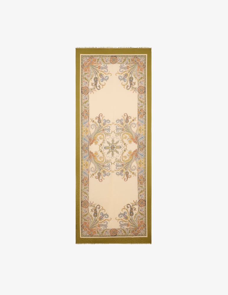 ETRO Cotton-Blend jacquard scarf with floral motif - picture 1 ETRO Cotton-Blend jacquard scarf with floral motif - picture 1