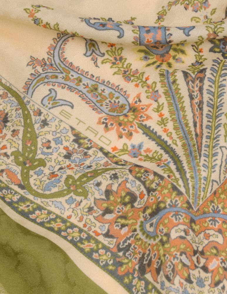 rinascente ETRO Cotton-Blend jacquard scarf with floral motif