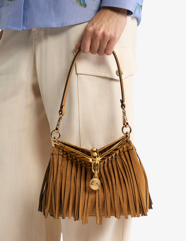 ETRO Small suede Vela bag with fringing - picture 2 ETRO Small suede Vela bag with fringing - picture 2