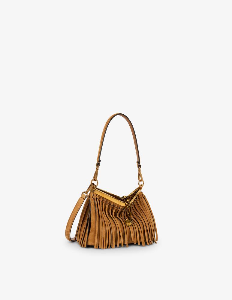 rinascente ETRO Borsa Vela piccola in suede con frange