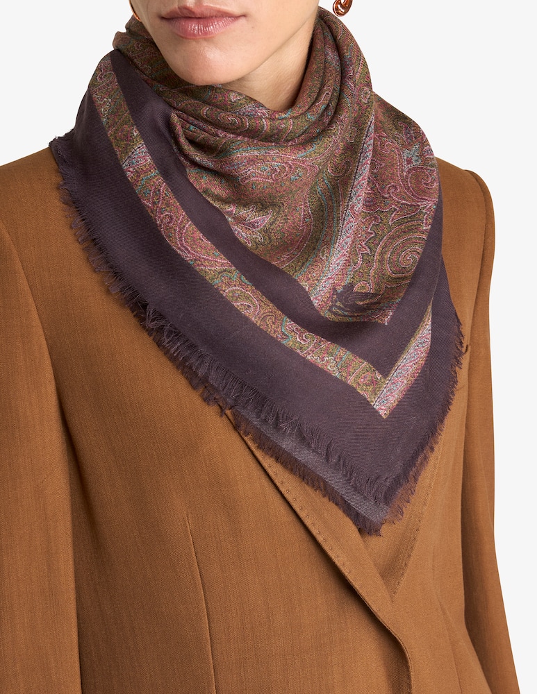 rinascente ETRO Scialle in cashmere con motivo paisley floreale