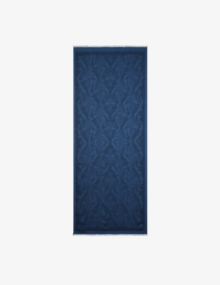 ETRO Cotton-Blend jacquard scarf with paisley motif - picture 1 ETRO Cotton-Blend jacquard scarf with paisley motif - picture 1