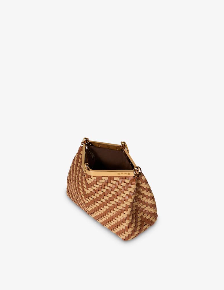ETRO Small woven leather and raffia Vela bag - picture 4 ETRO Small woven leather and raffia Vela bag - picture 4