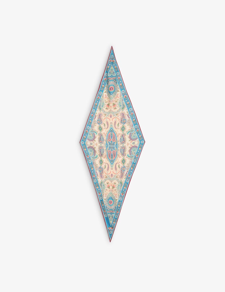 rinascente ETRO Silk scarf with floral and leafy paisley motif