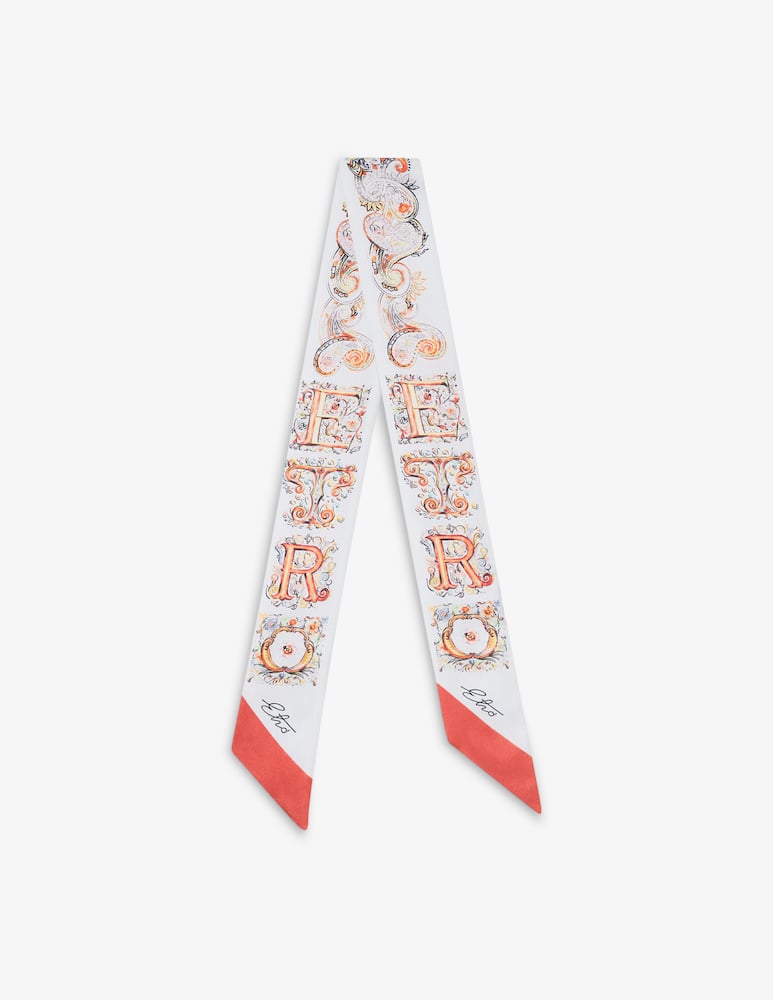 rinascente ETRO Paisleyna in seta con logo e motivo paisley floreale