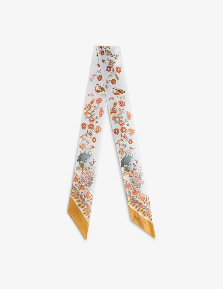rinascente ETRO Silk paisleyina with flora and fauna motif