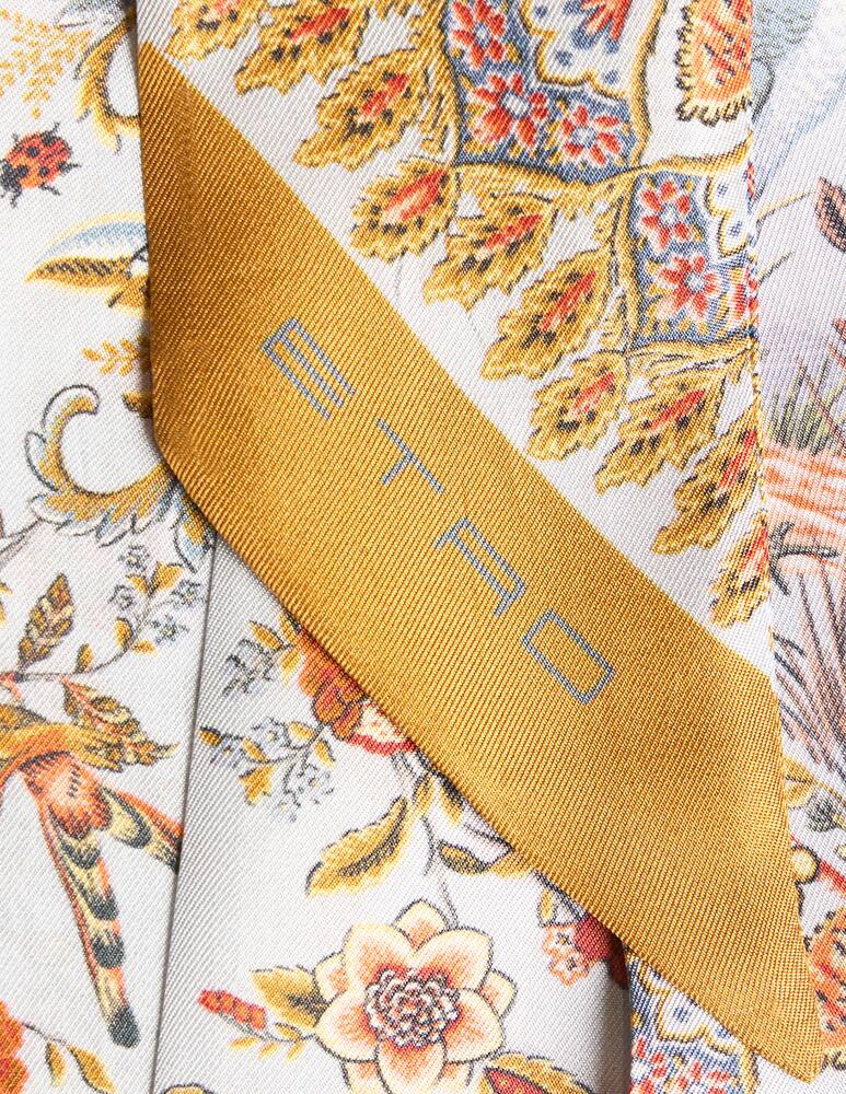 rinascente ETRO Silk paisleyina with flora and fauna motif