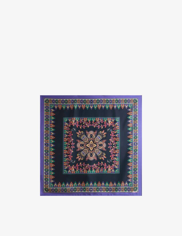 rinascente ETRO Silk scarf with geometric and medallion motif