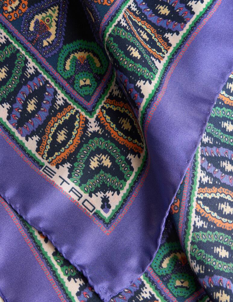 rinascente ETRO Silk scarf with geometric and medallion motif