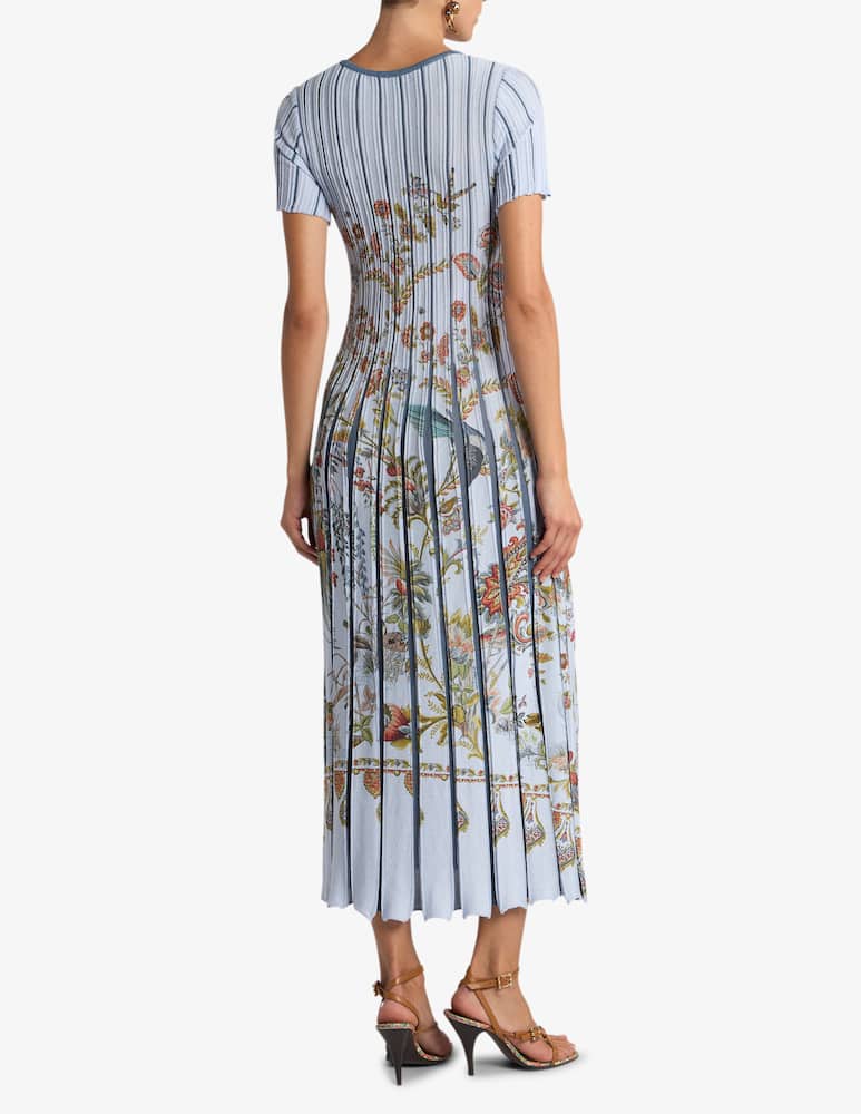 ETRO Abito midi in misto cotone plissé con stampa - immagine 2 ETRO Abito midi in misto cotone plissé con stampa - immagine 2