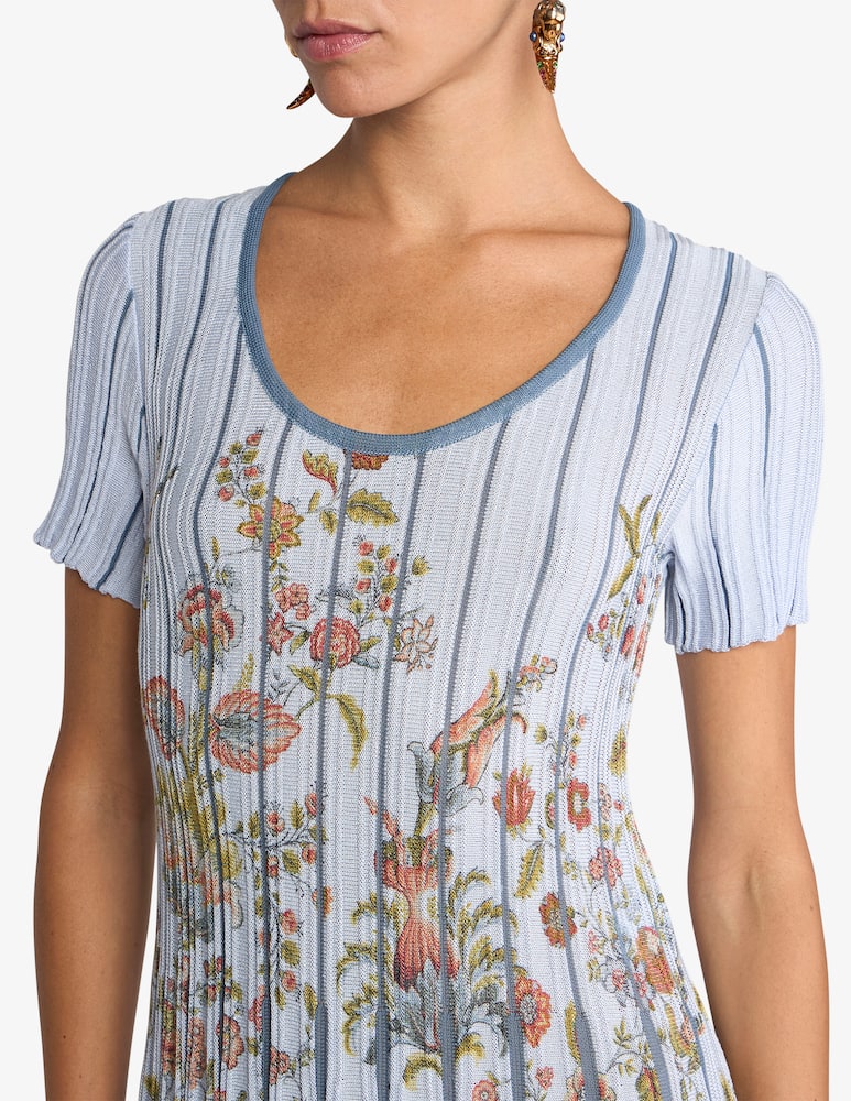 rinascente ETRO Abito midi in misto cotone plissé con stampa