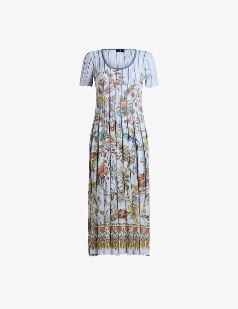 rinascente ETRO Abito midi in misto cotone plissé con stampa