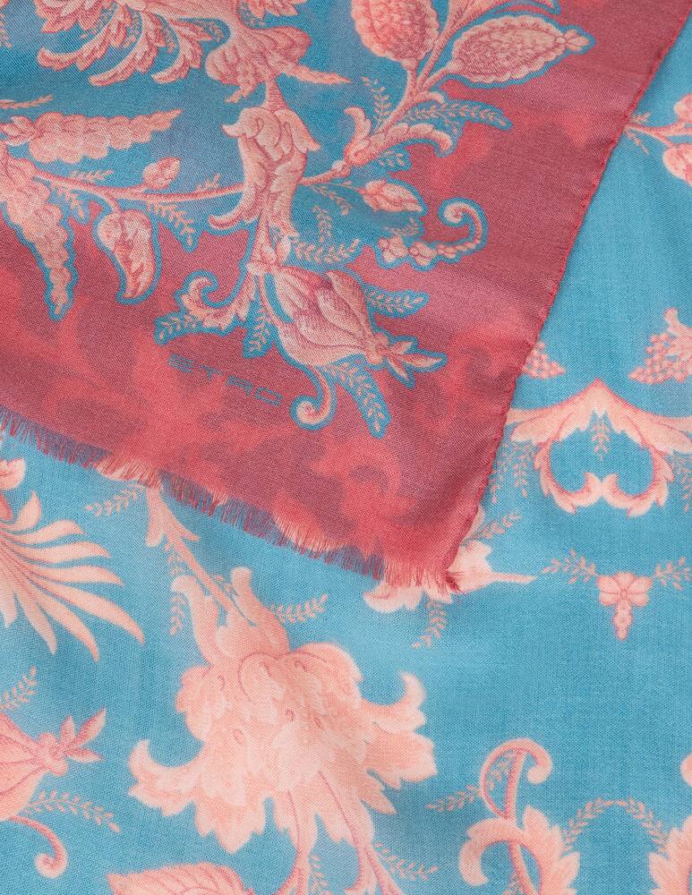 rinascente ETRO Cashmere-Blend scarf with floral motif