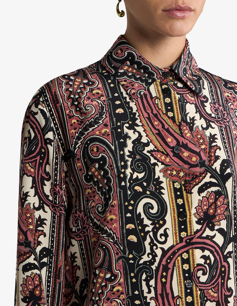 rinascente ETRO Camicia in seta con motivo paisley ramage