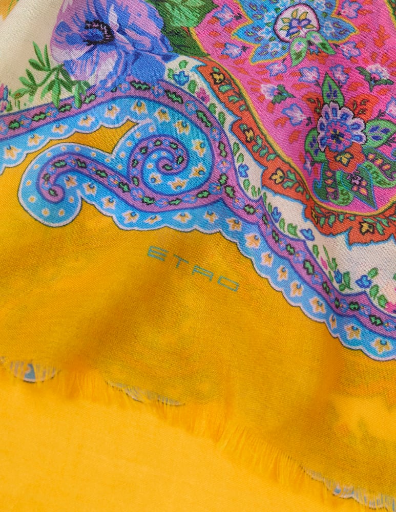 rinascente ETRO Floral paisley cashmere-blend shawl