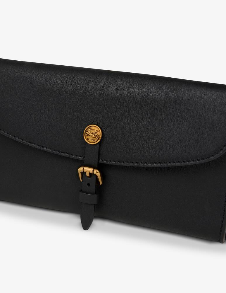 rinascente ETRO Leather Pony wallet with chain