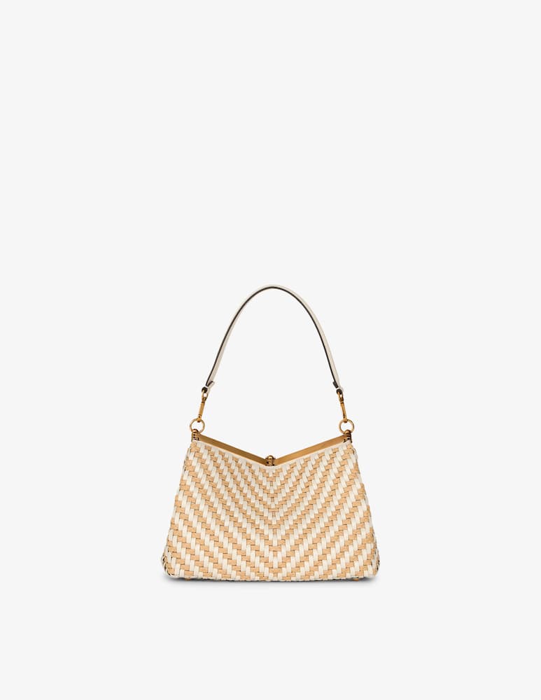 ETRO Medium woven leather and raffia Vela bag - picture 3 ETRO Medium woven leather and raffia Vela bag - picture 3