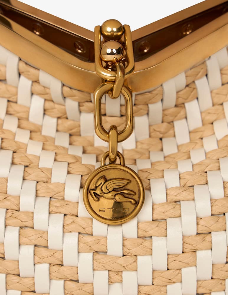 ETRO Medium woven leather and raffia Vela bag - picture 5 ETRO Medium woven leather and raffia Vela bag - picture 5