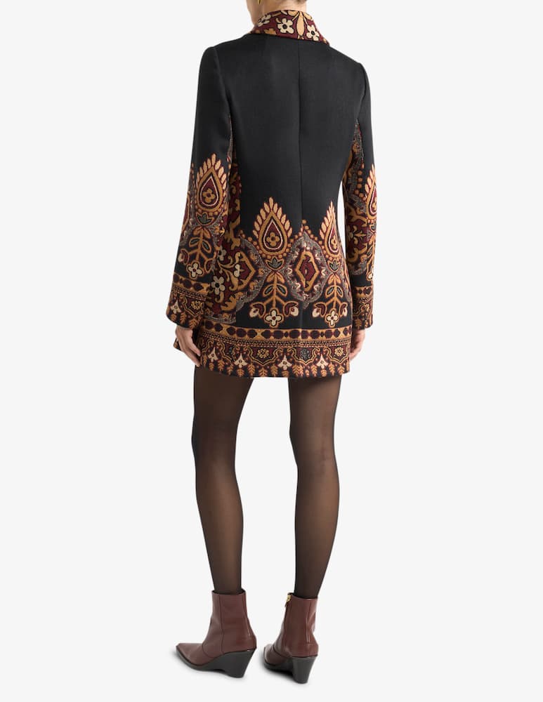 rinascente ETRO Cappotto doppiopetto jacquard in misto lana con motivo floreale