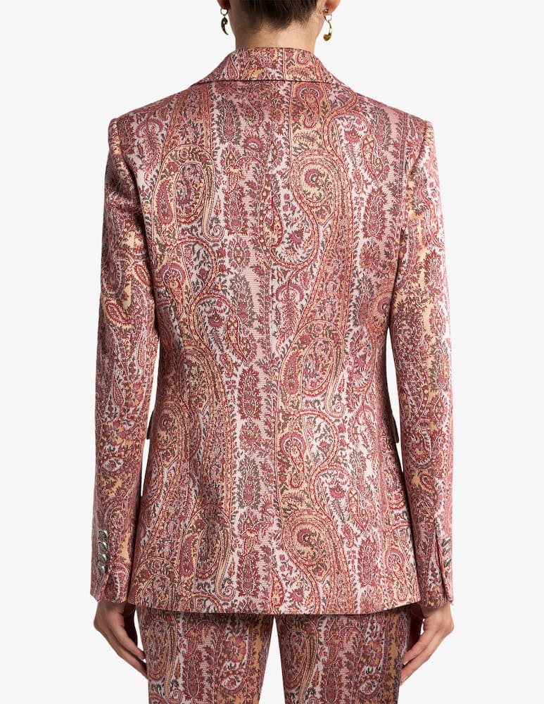ETRO Single-Breasted cotton-blend jacquard jacket with paisley foliage motif - picture 3 ETRO Single-Breasted cotton-blend jacquard jacket with paisley foliage motif - picture 3