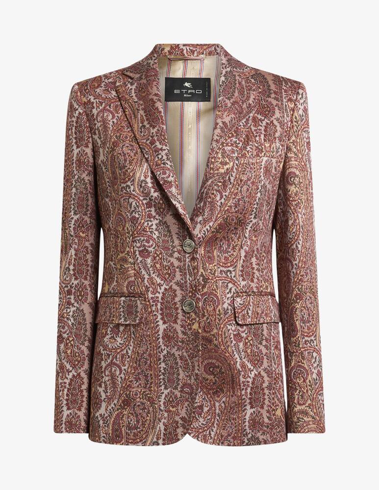 rinascente ETRO Giacca monopetto jacquard in misto cotone con motivo paisley foliage