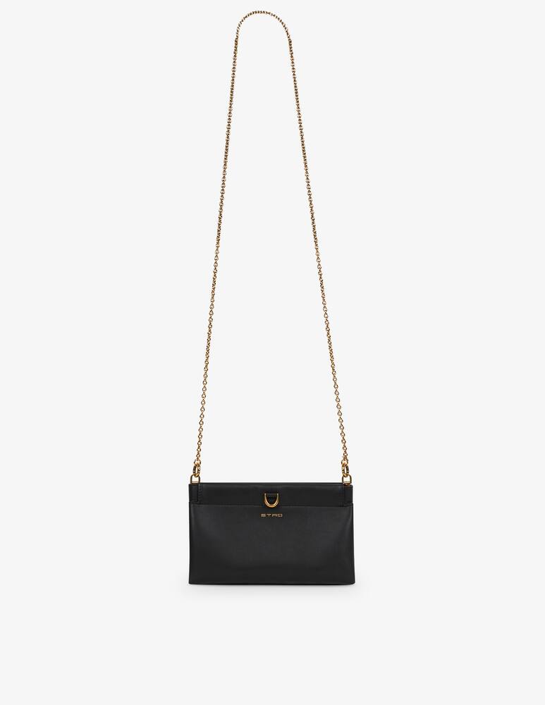 rinascente ETRO Mini leather clutch talk with chain shoulder strap