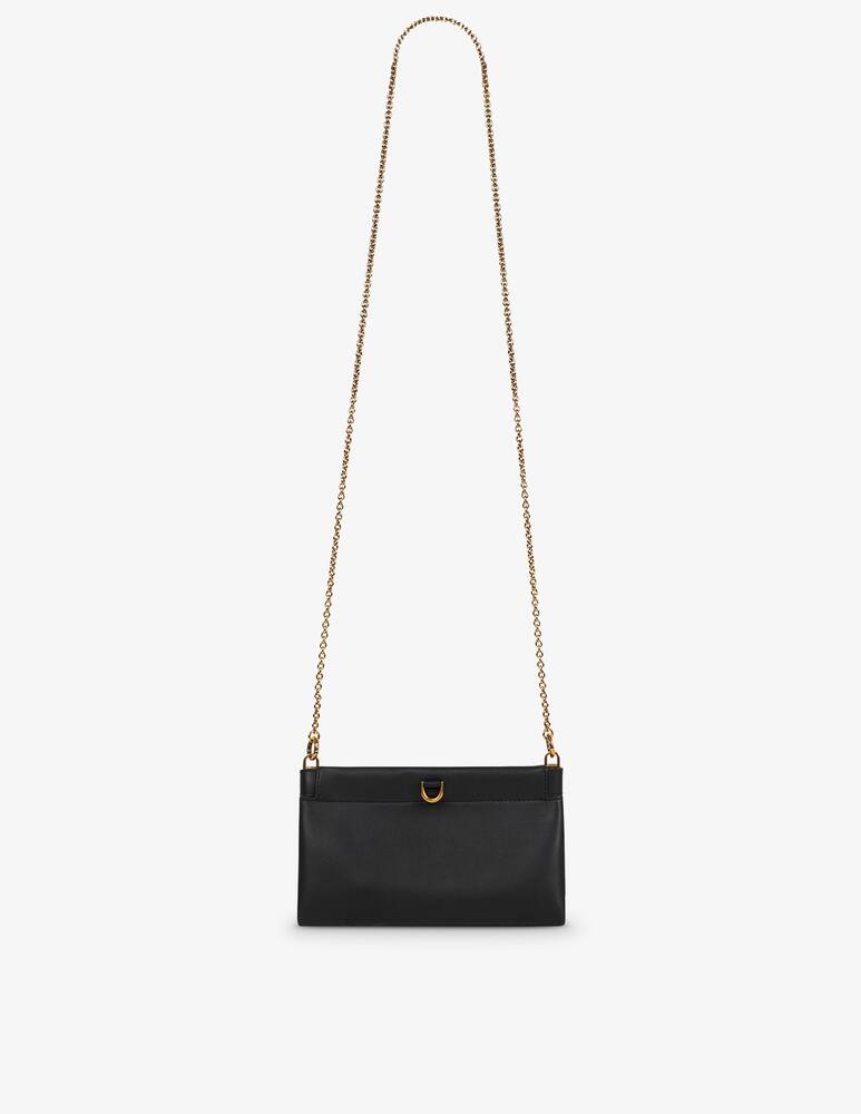 rinascente ETRO Mini leather clutch talk with chain shoulder strap