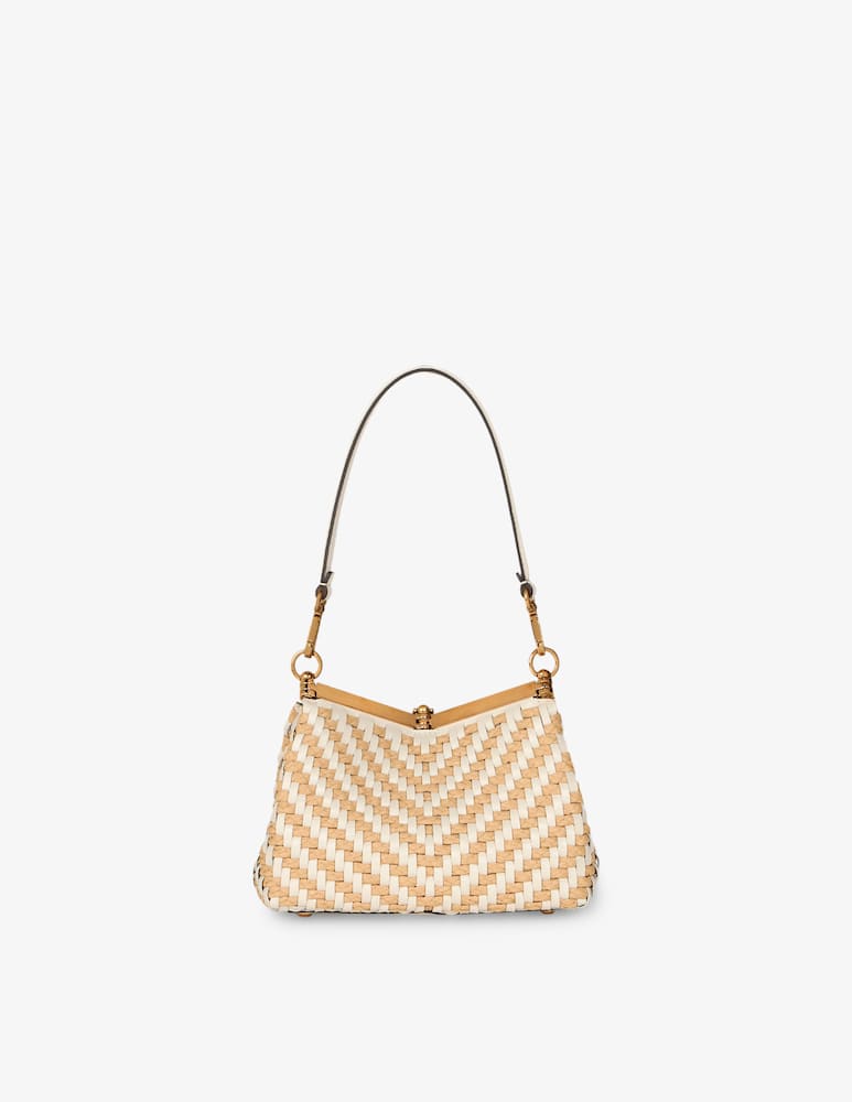 ETRO Small woven leather and raffia Vela bag - picture 3 ETRO Small woven leather and raffia Vela bag - picture 3