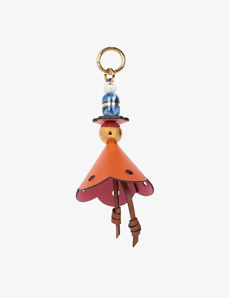 rinascente ETRO Leather charm with flowers and marbles