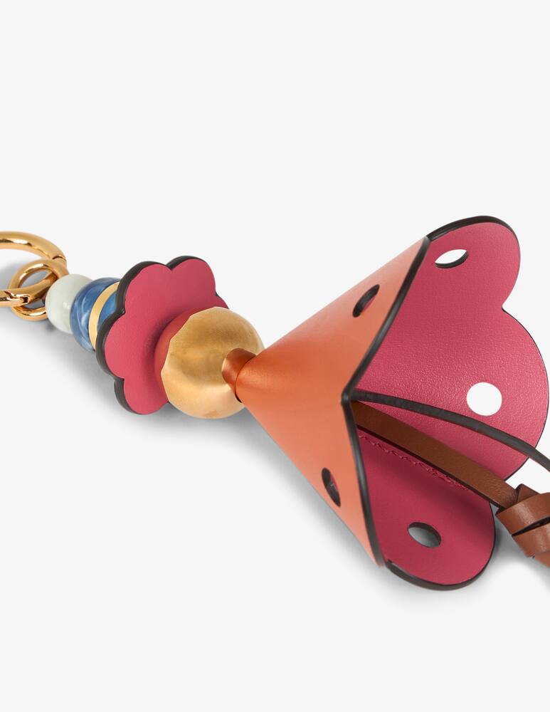 rinascente ETRO Leather charm with flowers and marbles