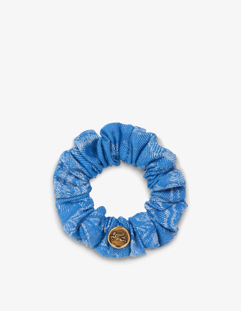 ETRO Scrunchie in denim jacquard - immagine 1 ETRO Scrunchie in denim jacquard - immagine 1