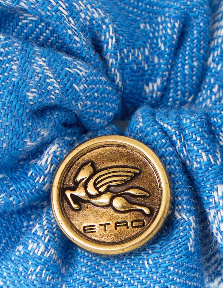 rinascente ETRO Jacquard denim scrunchie