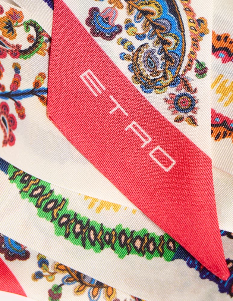 rinascente ETRO Silk paisleyina with floral paisley and medallion motif