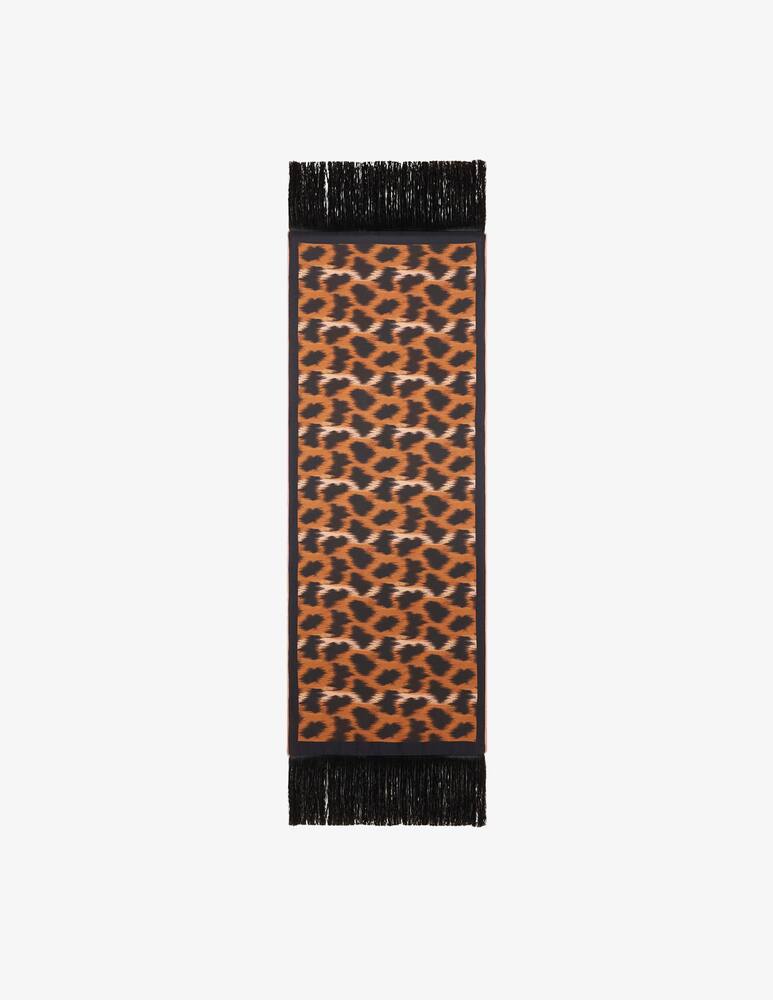rinascente ETRO Silk satin scarf with animal and geometric motif