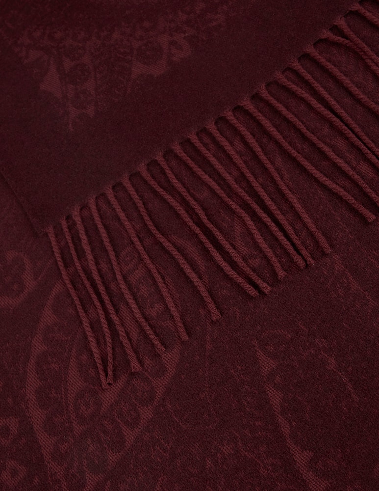 ETRO Wool jacquard scarf with floral paisley motif - picture 2 ETRO Wool jacquard scarf with floral paisley motif - picture 2