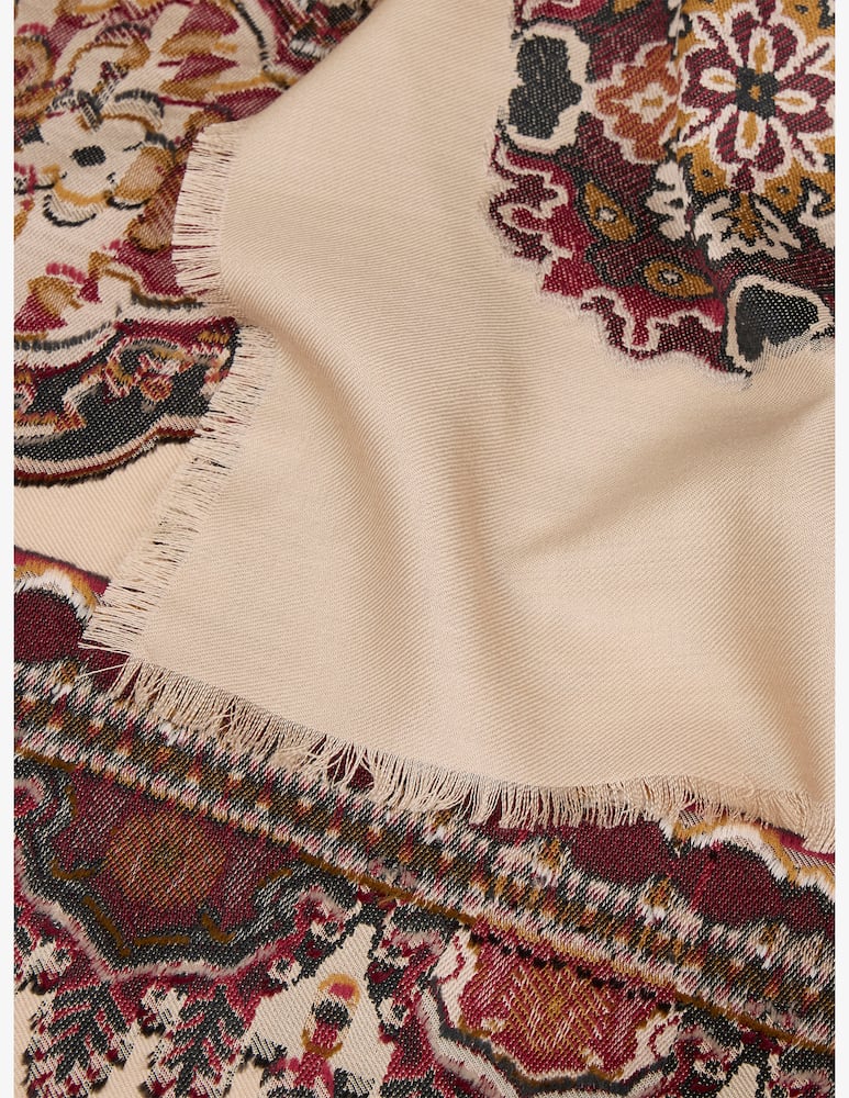 rinascente ETRO Wool-Blend jacquard shawl with floral motif