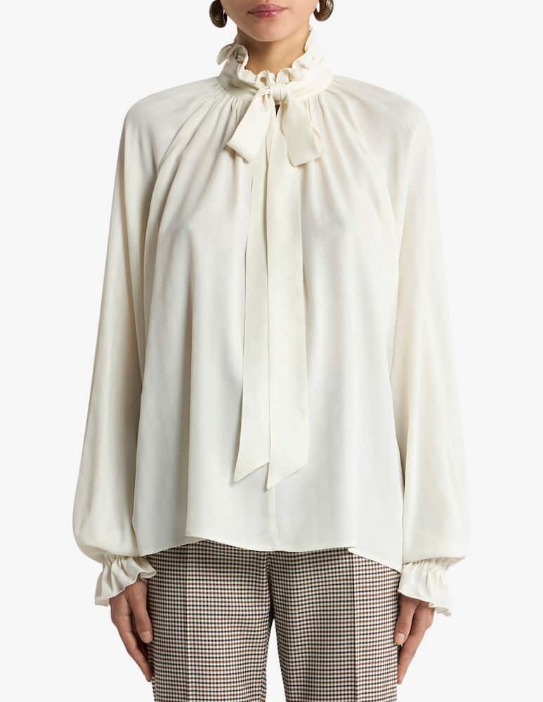 rinascente ETRO V-neck blouse with scarf